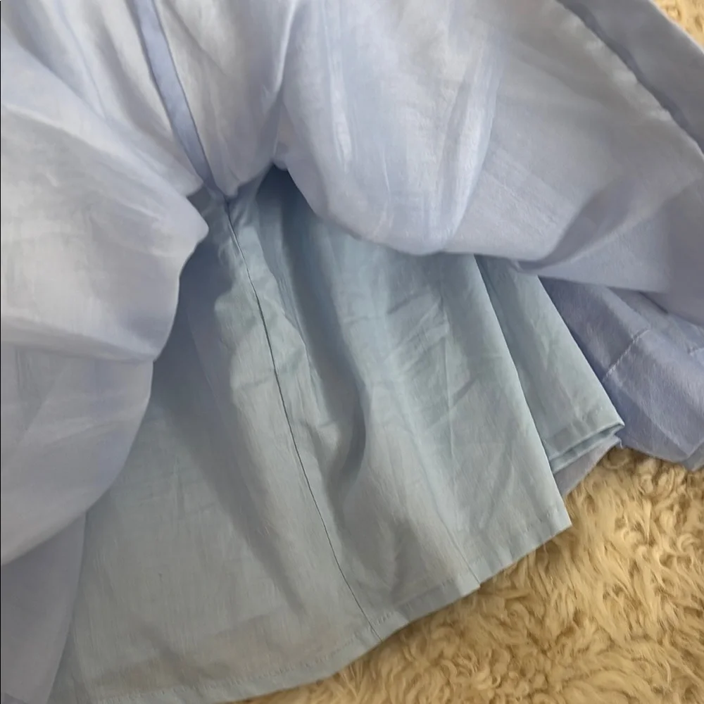 Light Blue Girls' Sleeveless Party Dress
